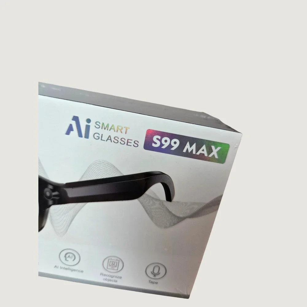 Wegasonic S99 Max AI Smart Glasses Black HD Camera Bluetooth Real-Time Trans